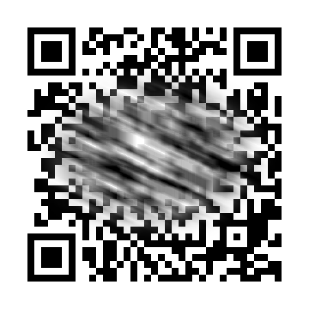 QR Code avec une bavure diagonale sur son centre, à l'écart des motifs de positionnement d'angle ; toujours lisible par un lecteur.
